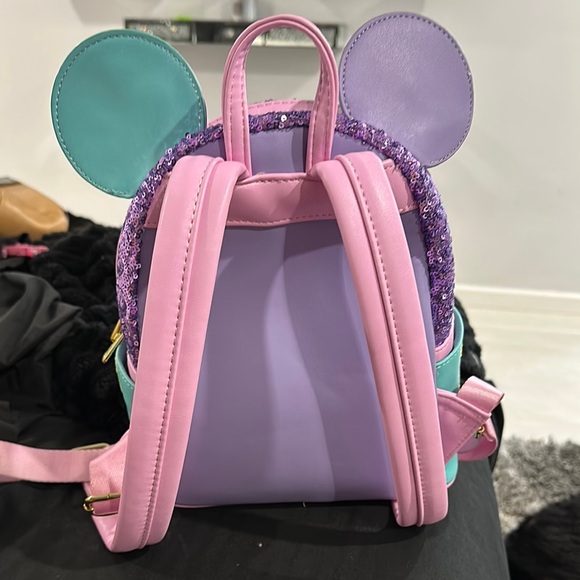 Disney Sequin Kids Backpack - Purple and Pink - Picture 3 of 4